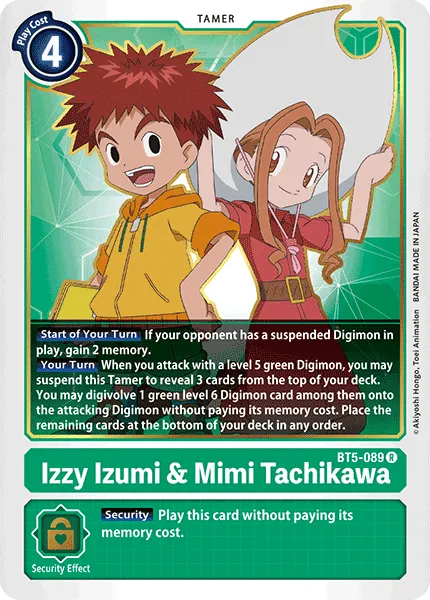 Izzy Izumi & Mimi Tachikawa &mdash; Digimon Card Game card
