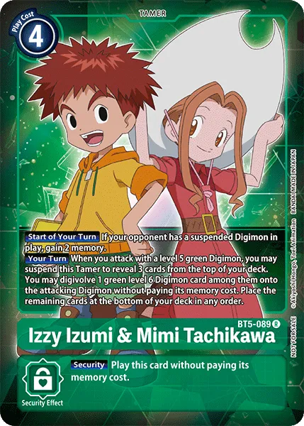 Izzy Izumi & Mimi Tachikawa &mdash; Digimon Card Game card