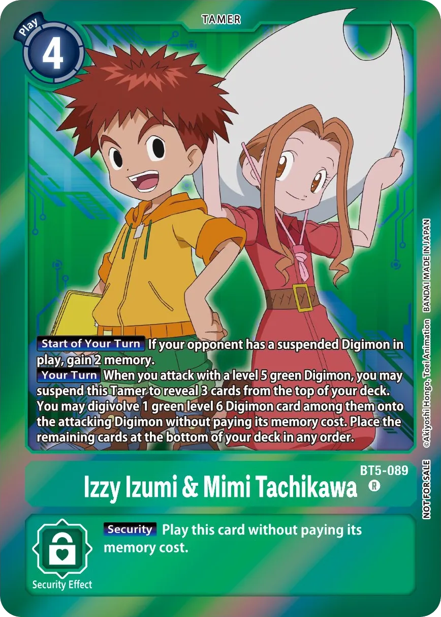 Izzy Izumi & Mimi Tachikawa &mdash; Digimon Card Game card