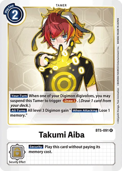 Takumi Aiba &mdash; Digimon Card Game card