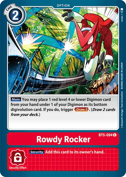 Rowdy Rocker &mdash; Digimon Card Game card