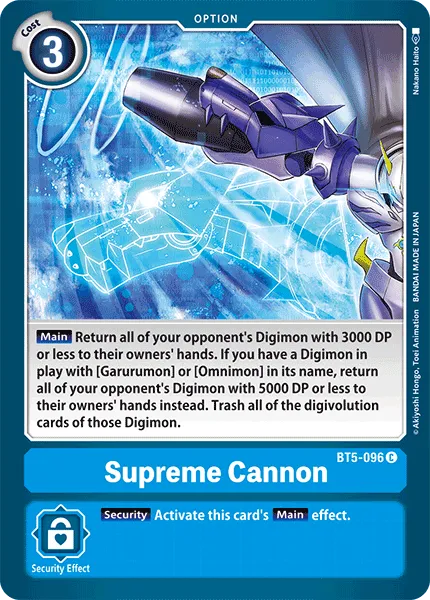 Supreme Cannon &mdash; Digimon Card Game card