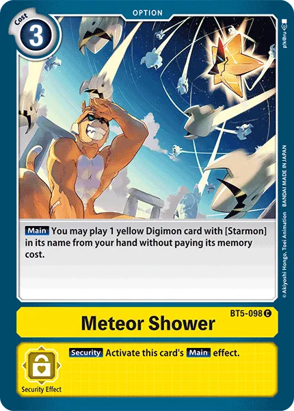 Meteor Shower &mdash; Digimon Card Game card