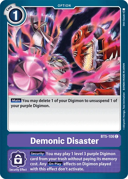 Demonic Disaster &mdash; Digimon Card Game card