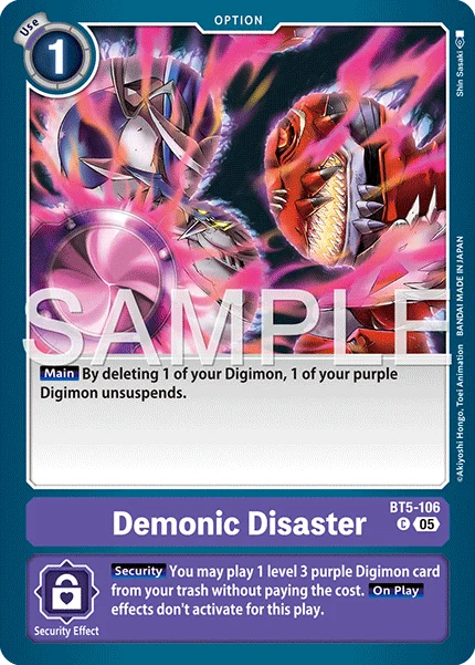 Demonic Disaster &mdash; Digimon Card Game card