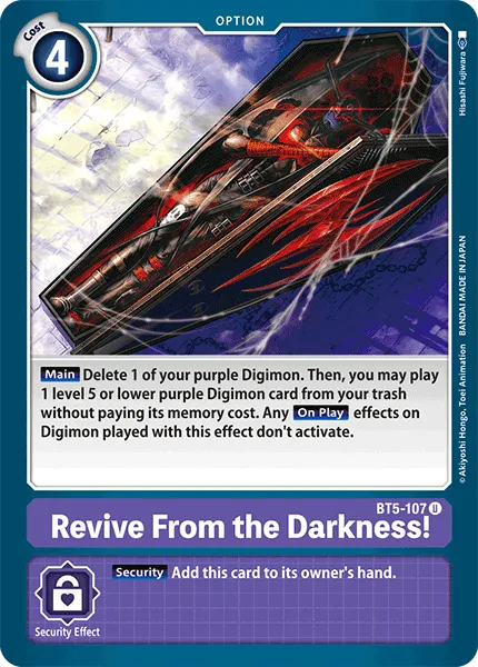 Revive From the Darkness! &mdash; Digimon Card Game card