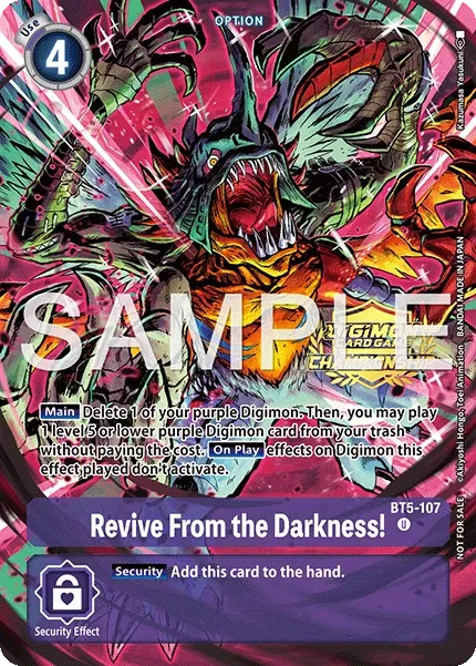 Revive From the Darkness! &mdash; Digimon Card Game card