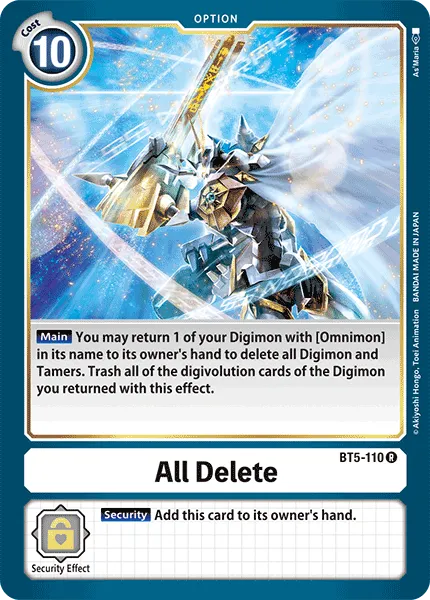 All Delete &mdash; Digimon Card Game card