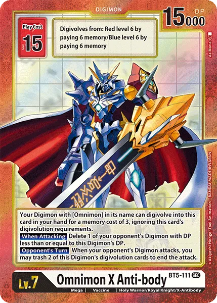 Omnimon (X Antibody) &mdash; Digimon Card Game card