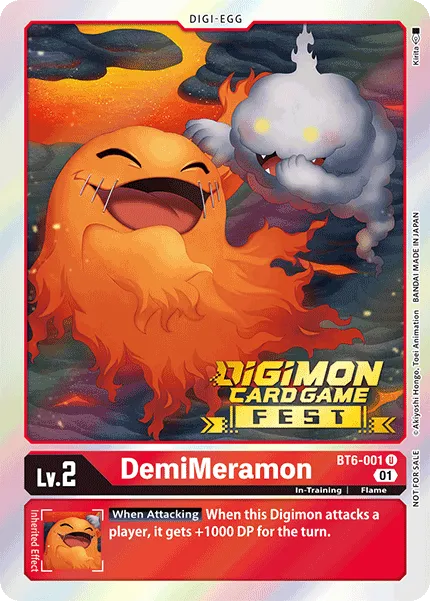 DemiMeramon &mdash; Digimon Card Game card