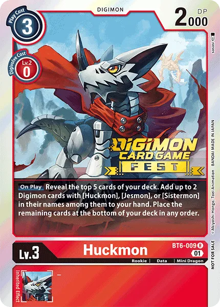 Huckmon &mdash; Digimon Card Game card