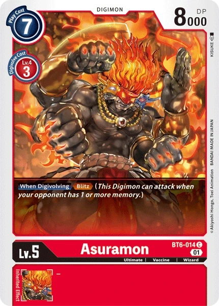 Asuramon &mdash; Digimon Card Game card