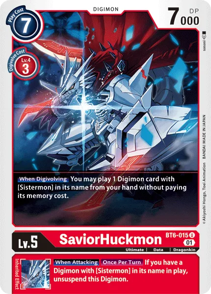 SaviorHuckmon &mdash; Digimon Card Game card