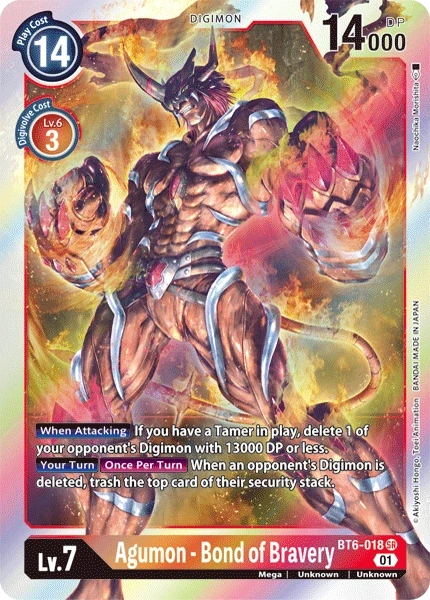 Agumon - Bond of Bravery &mdash; Digimon Card Game card