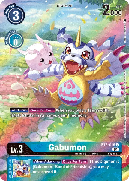 Gabumon &mdash; Digimon Card Game card