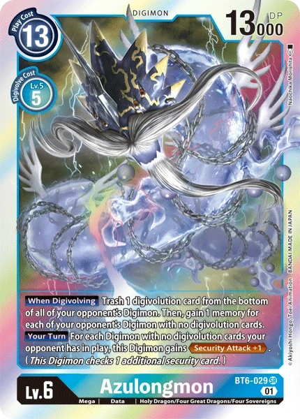 Azulongmon &mdash; Digimon Card Game card