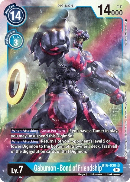Gabumon - Bond of Friendship &mdash; Digimon Card Game card