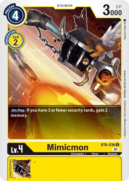 Mimicmon &mdash; Digimon Card Game card