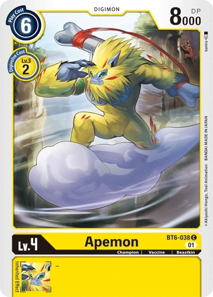 Apemon &mdash; Digimon Card Game card
