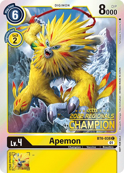 Apemon &mdash; Digimon Card Game card