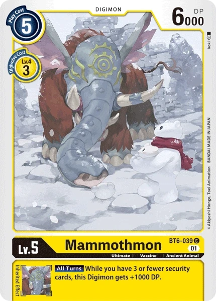 Mammothmon &mdash; Digimon Card Game card