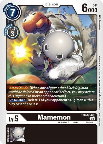Mamemon &mdash; Digimon Card Game card