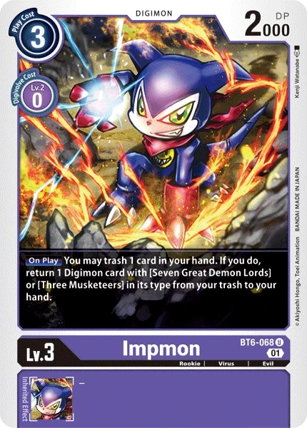 Impmon &mdash; Digimon Card Game card