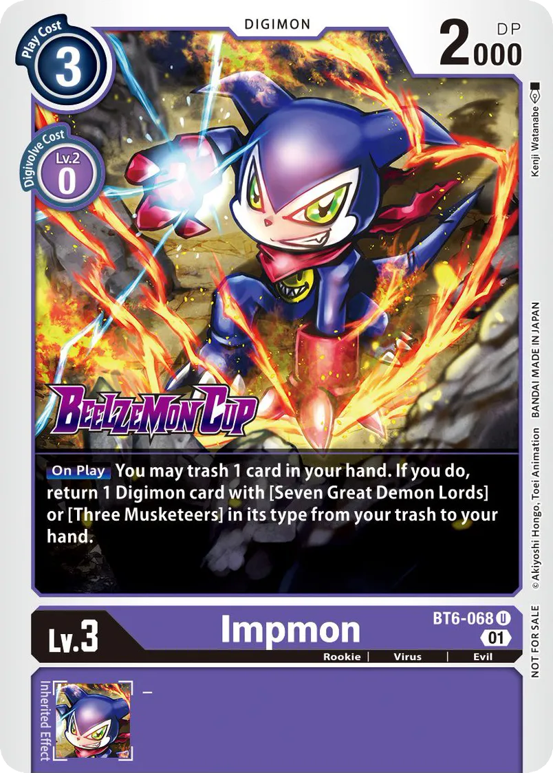 Impmon &mdash; Digimon Card Game card