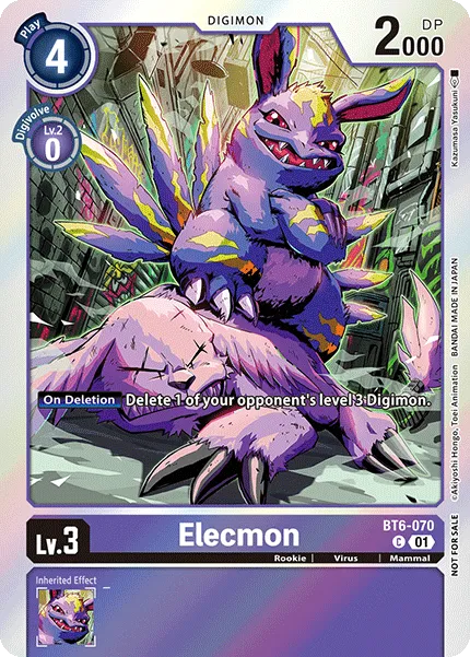 Elecmon &mdash; Digimon Card Game card