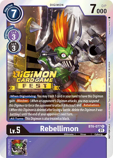 Rebellimon &mdash; Digimon Card Game card