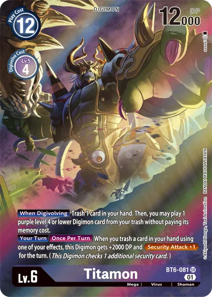 Titamon &mdash; Digimon Card Game card