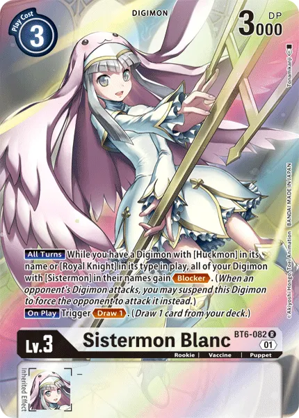 Sistermon Blanc &mdash; Digimon Card Game card