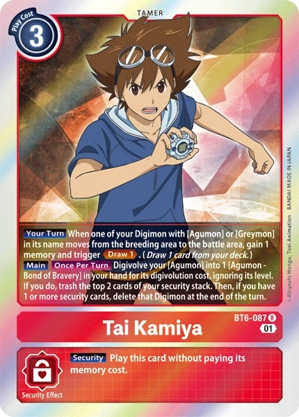 Tai Kamiya &mdash; Digimon Card Game card