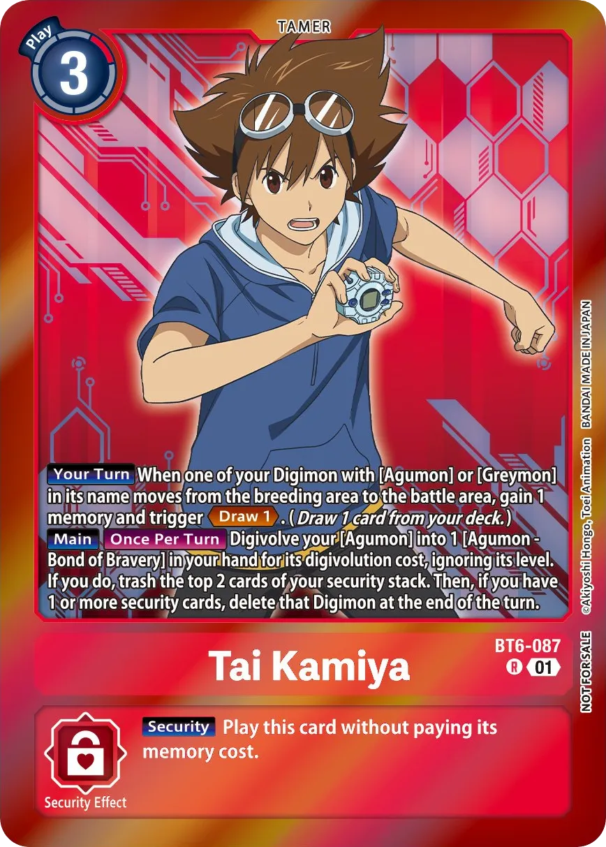 Tai Kamiya &mdash; Digimon Card Game card