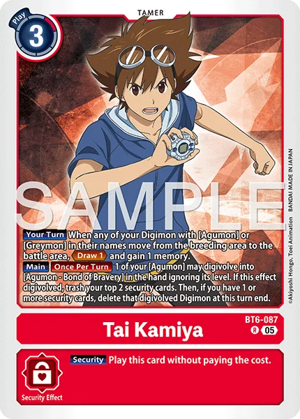 Tai Kamiya &mdash; Digimon Card Game card