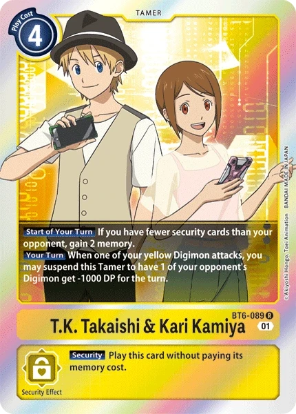 T.K. Takaishi & Kari Kamiya &mdash; Digimon Card Game card