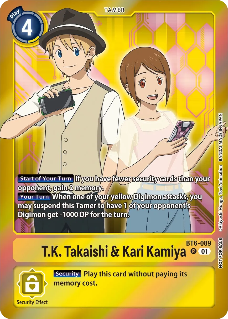 T.K. Takaishi & Kari Kamiya &mdash; Digimon Card Game card