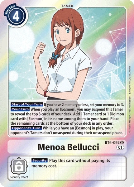 Menoa Bellucci &mdash; Digimon Card Game card