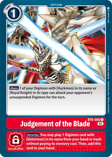 Judgement of the Blade &mdash; Digimon Card Game card