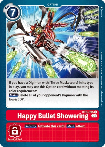 Happy Bullet Showering &mdash; Digimon Card Game card