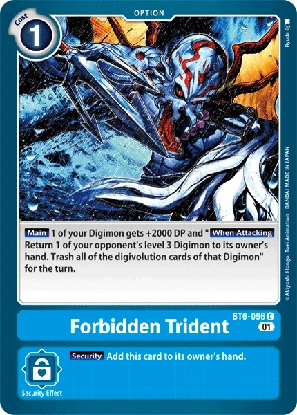 Forbidden Trident &mdash; Digimon Card Game card