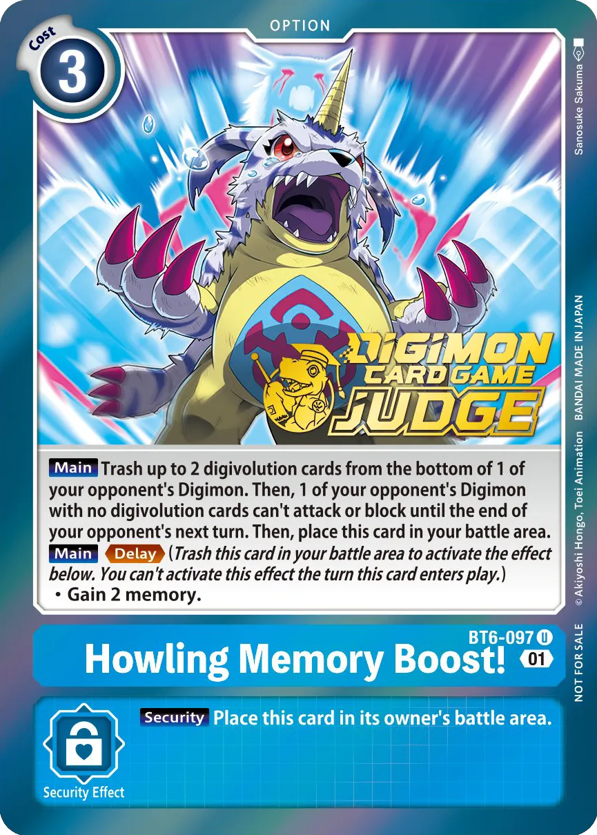 Howling Memory Boost! &mdash; Digimon Card Game card