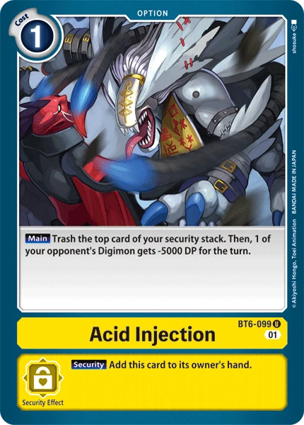 Acid Injection &mdash; Digimon Card Game card
