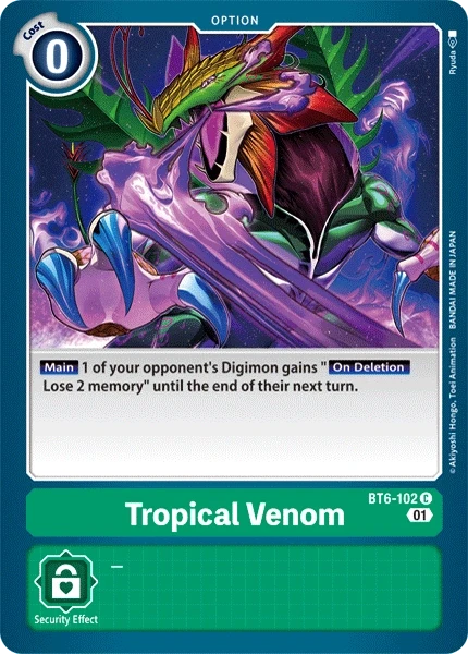 Tropical Venom &mdash; Digimon Card Game card