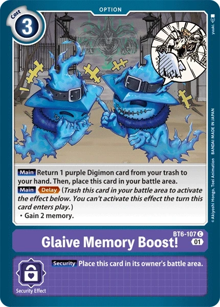 Glaive Memory Boost! &mdash; Digimon Card Game card