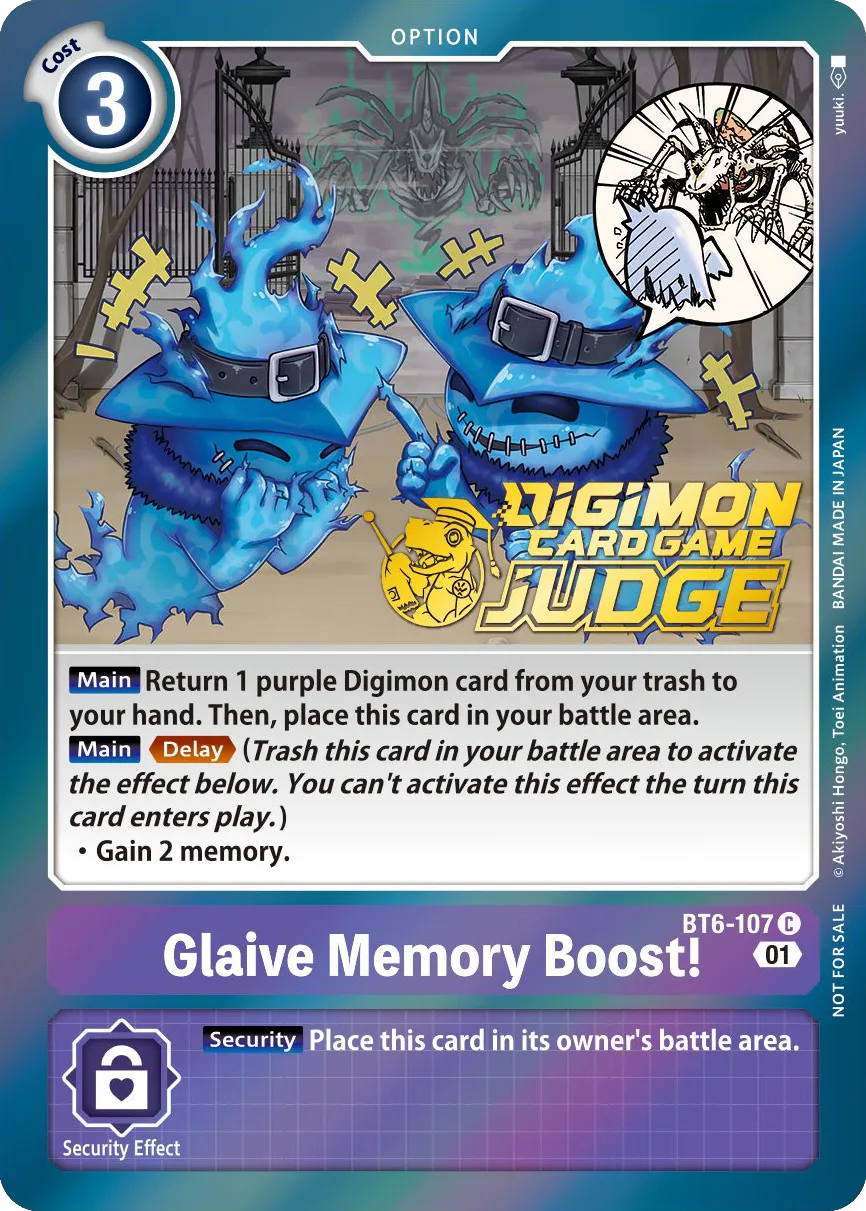 Glaive Memory Boost! &mdash; Digimon Card Game card