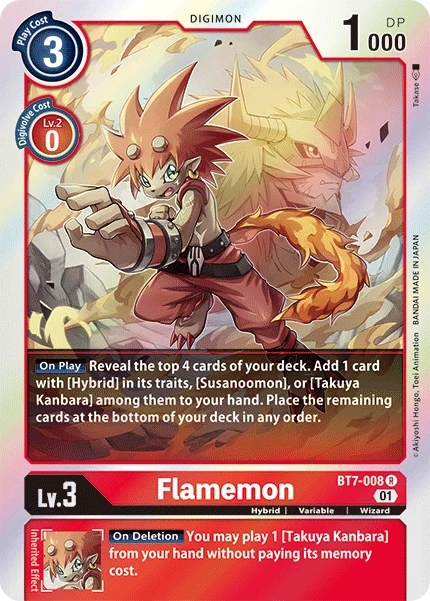 Flamemon &mdash; Digimon Card Game card