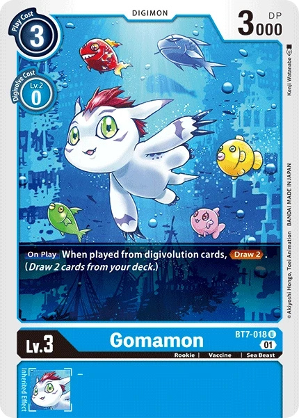 Gomamon &mdash; Digimon Card Game card