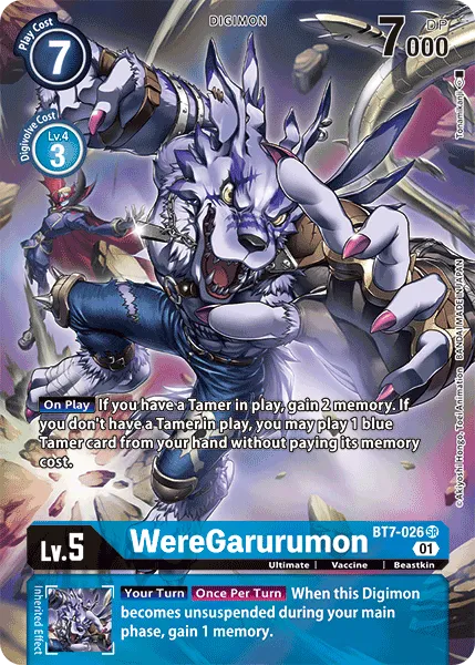 WereGarurumon &mdash; Digimon Card Game card