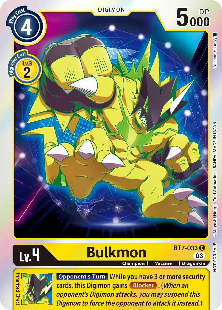 Bulkmon &mdash; Digimon Card Game card